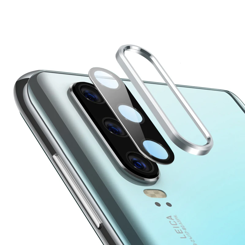 Silver With 6D Glass Для huawei P30 Pro защита для экрана камеры+ задняя защита объектива Кольцо чехол для huawei P20 Pro задняя 2 в 1 6D закаленное стекло - Цвет: Silver With 6D Glass