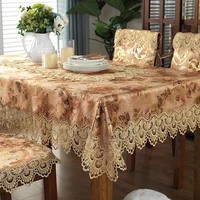 tablecloth rectangle europe embroidered table dining table cover elegant round table cloth flower lace dressing tv dust cover