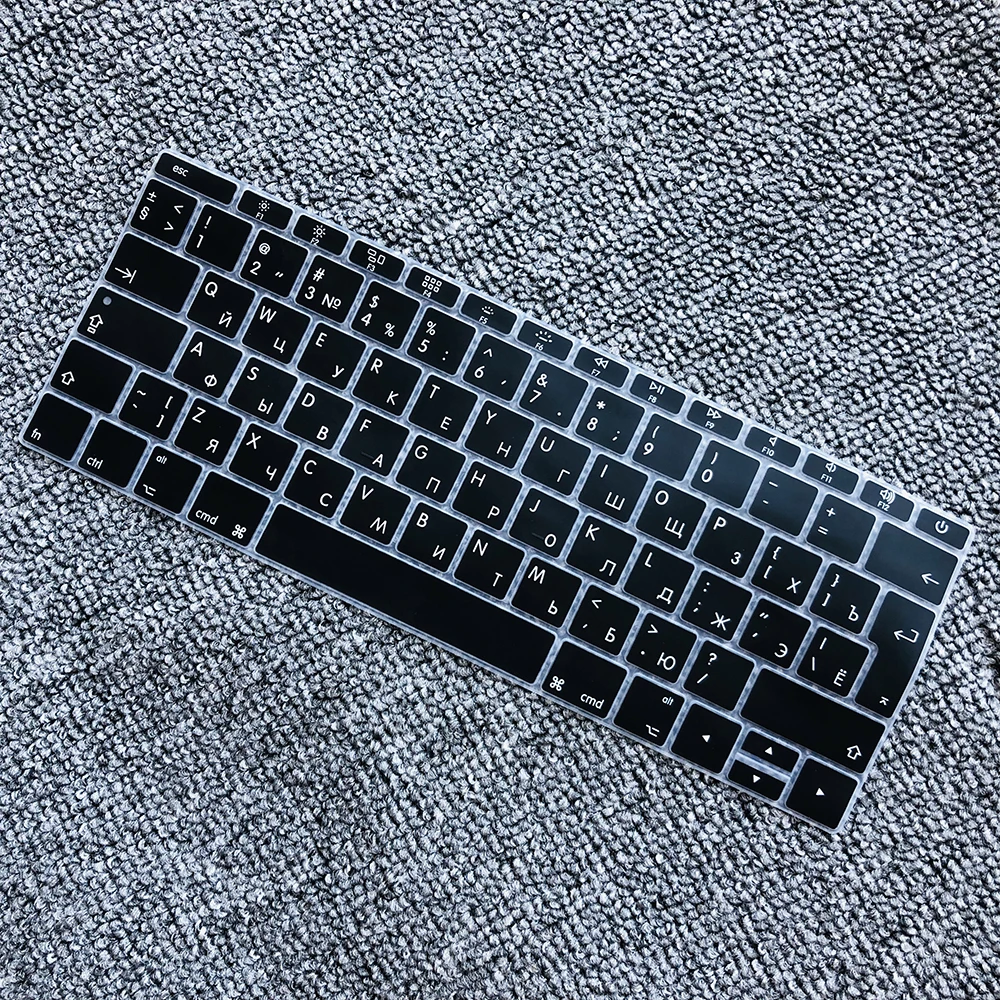 Русская крышка клавиатуры Мягкий силикон для Macbook 1" A1534 A1931 retina для Pro 13" не с сенсорной панелью A1708 A1988 ЕС введите ключ