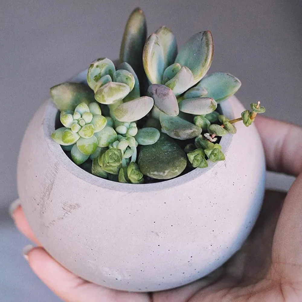 Круглый цветочный горшок для пластилина силиконовые формы DIY Ручная работа бетон