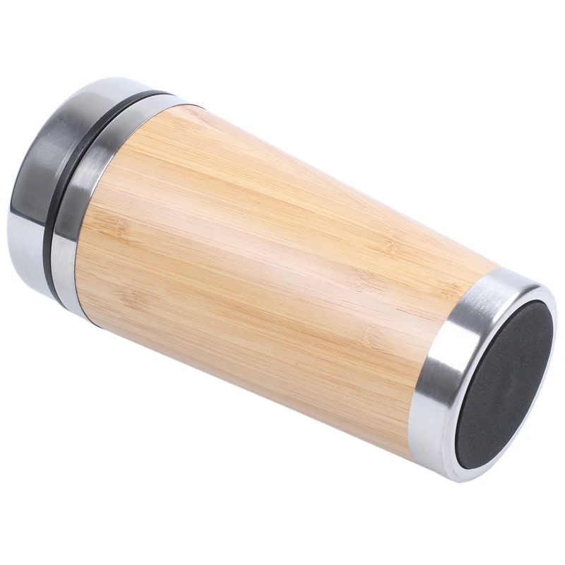 Бамбуковая кофейная чашка дорожная кружка для кофе из нержавеющей стали с