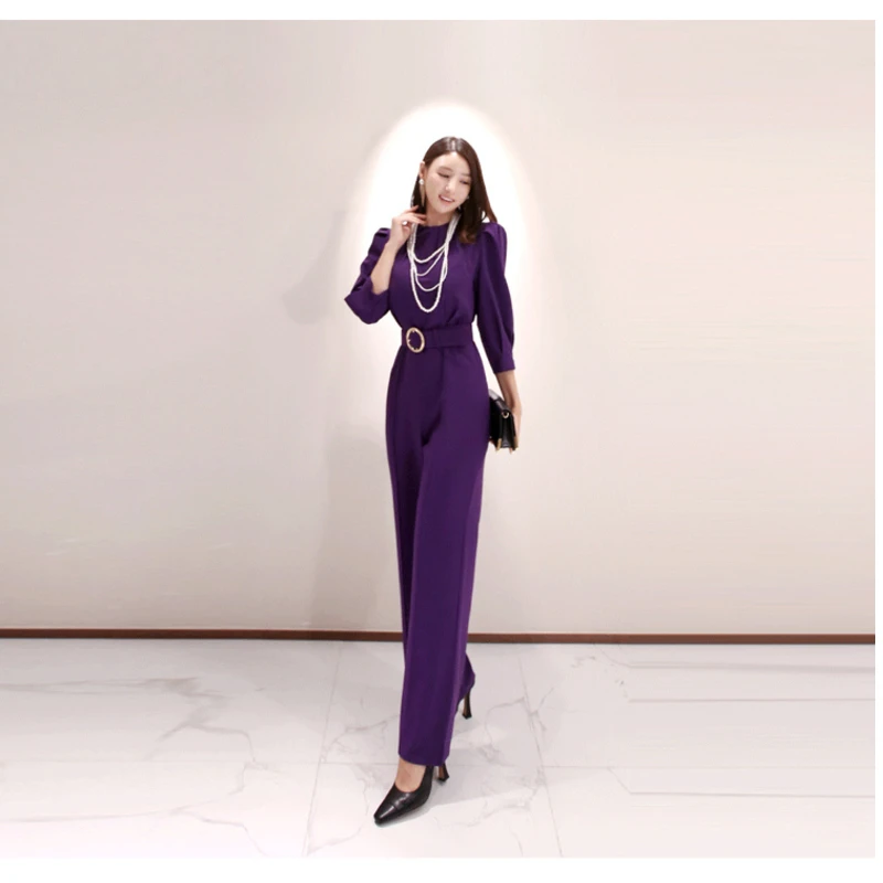 Весенние женские модные элегантные офисные рабочие повседневные Комбинезоны
