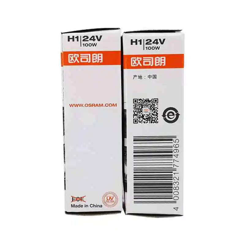 OSRAM H1 24V 100W 62241 P14.5s 3200K Standard Original Auto Head Light Fog Lamp Car Bulb OEM Quality (1 Bulb)
OSRAM H1 24V 100W 62241 P14.5s 3200K Standard Original Auto Head Light Fog Lamp Car Bulb OEM Quality (1 Bulb)