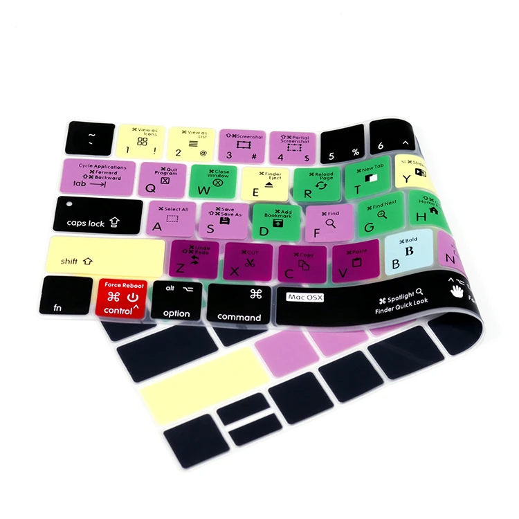 HRH для Mac OSX функция быстрого доступа силиконовый чехол клавиатуры Pro 13 &quot15&quot Touch