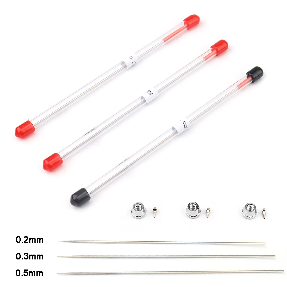 3 шт. Запасные части для пульверизатора Аэрограф с насадкой 0 2 мм 5 сменные детали