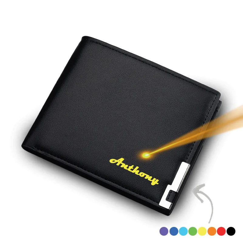 

Персонализированные Имя бумажник Для мужчин из искусственной кожи Двойные Тонкий Короткие Кошельки подарок на день отца от дочери, настраи...