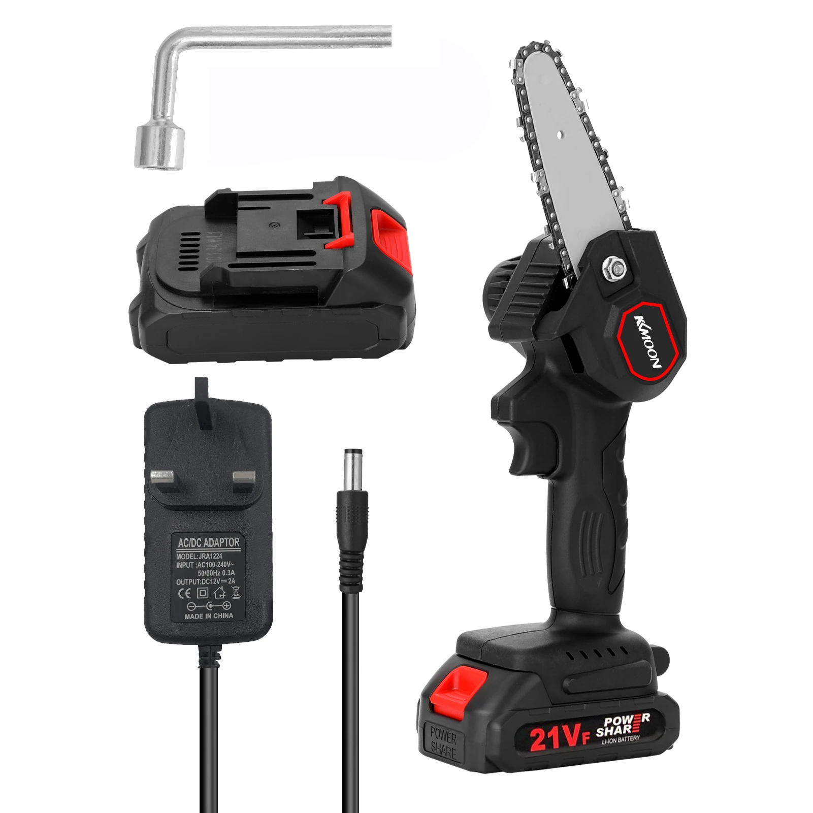 

Электрическая цепная пила KKmoon, миниатюрный аппарат для деревообработки, с 2 аккумуляторами