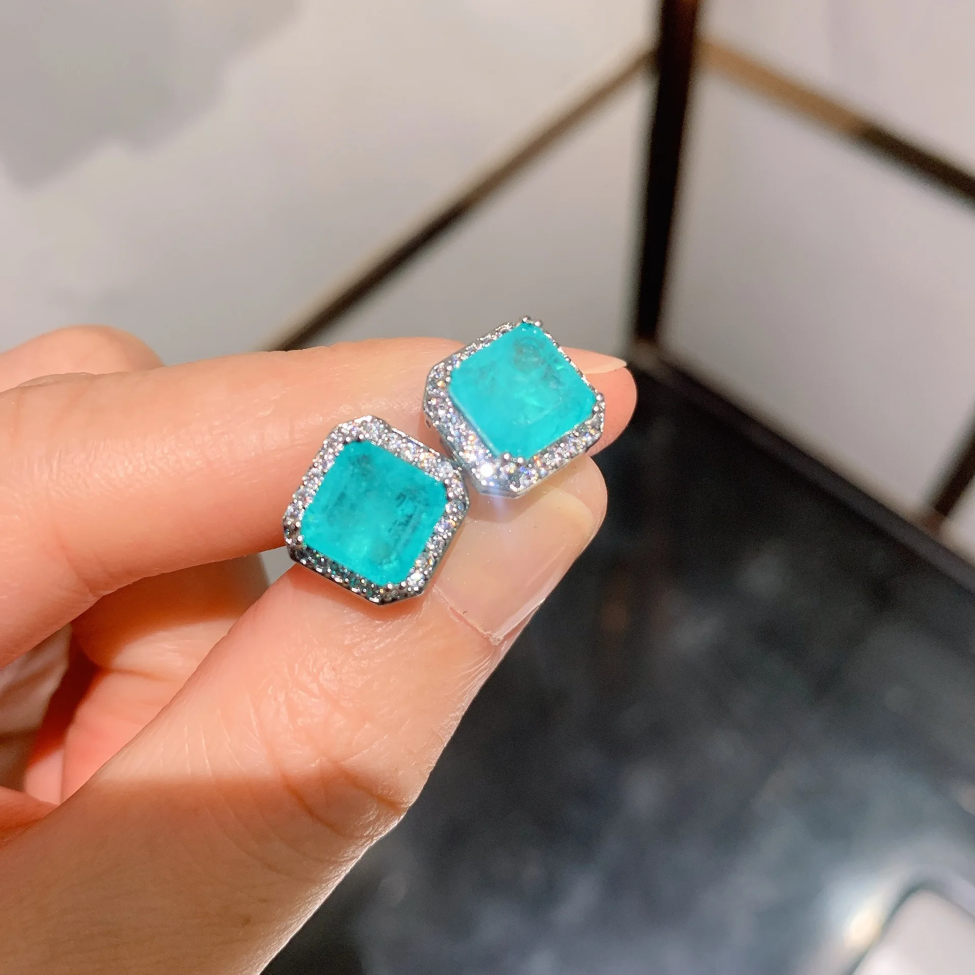 QTT Фирменная Новинка Paraiba Изумрудный квадратный Турмалин драгоценный камень