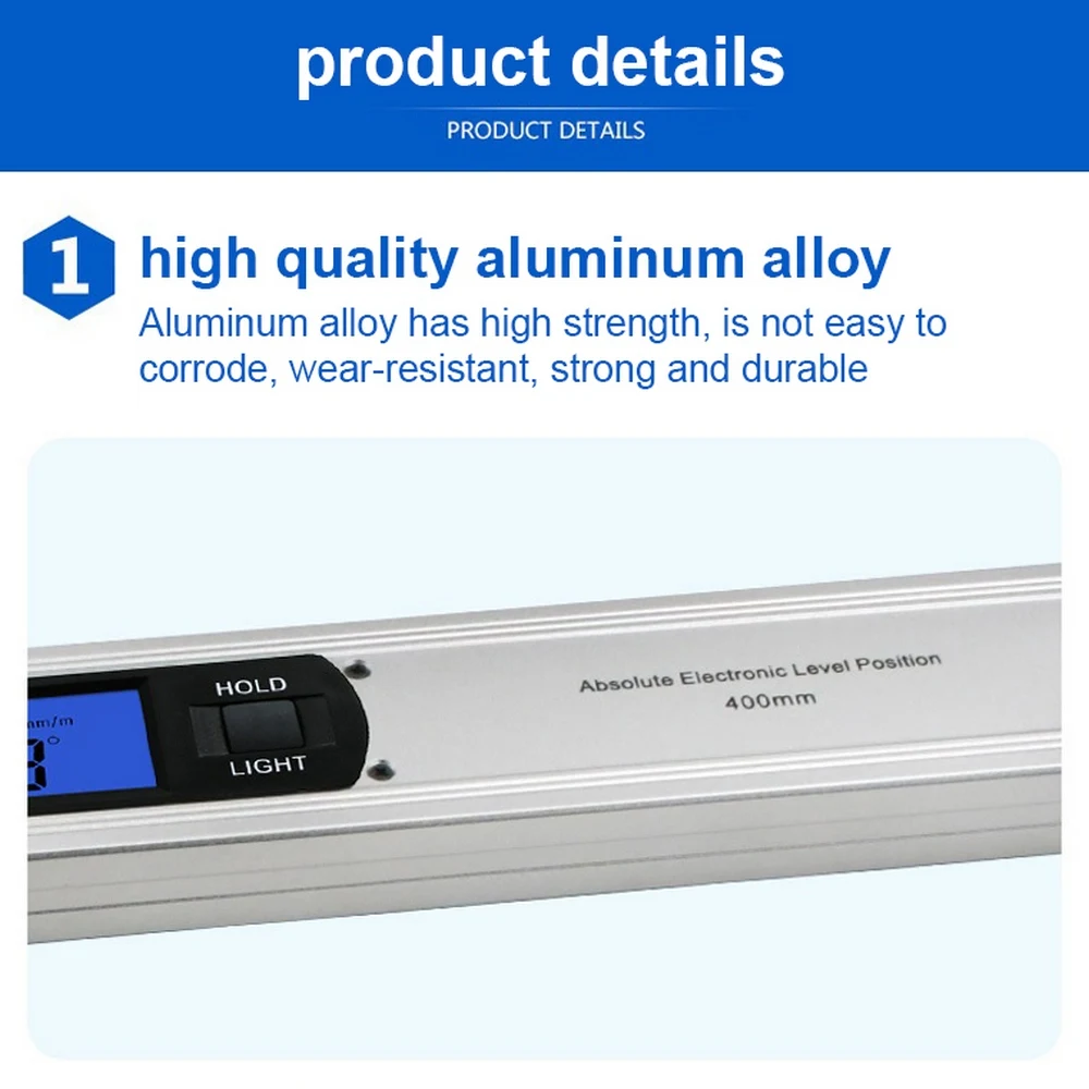 Цифровой Инклинометр с вертикальным считыванием ЖК дисплей вращением на 360 ° 400