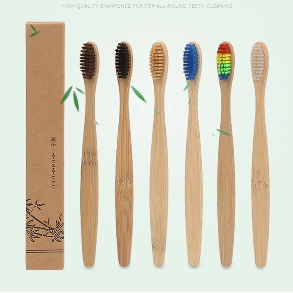 

Bamboo Toothbrush Bamboo Toothbrush Bamboo Toothbrush Natural Bamboo Handle Wood Healthy Environmental Friendly Soft Hair