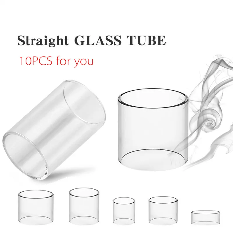 

10PCS glass tube for Eleaf iJust nexgen 3/ELLO DURO vate TS/pico 25/Serpent SMM Elevate/Resa tfv8 big baby Stick X8/flow tank