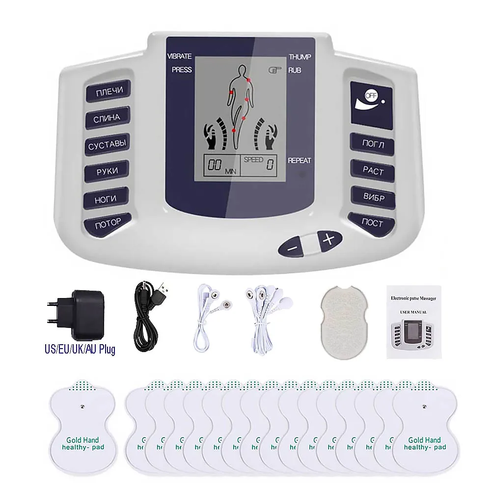 

TENS Machine EMS Muscle Stimulator Body Massager Back Leg Body Massage Device Shoulder Digital Therapy Machine Health Care