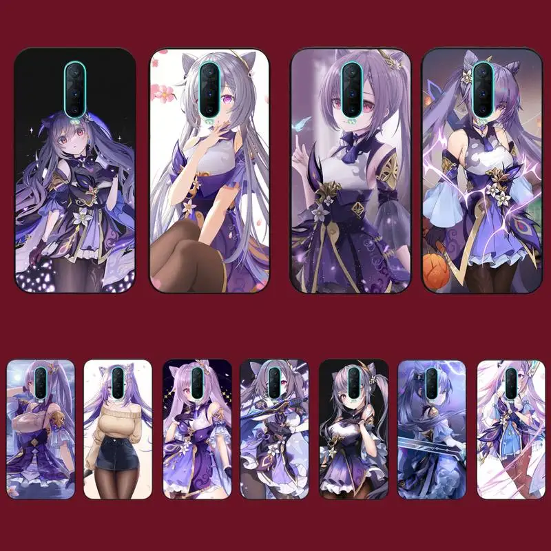 

TOPLBPCS Genshin Impact Keqing Phone Case for Vivo Y91C Y11 17 19 17 67 81 Oppo A9 2020 Realme c3