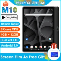 perkbox 10 inch tablet octa core 4gb ram 32gb rom dual 5 0mp camera 3g 4g fdd lte phone call wifi andorid 9 0 tablet pad