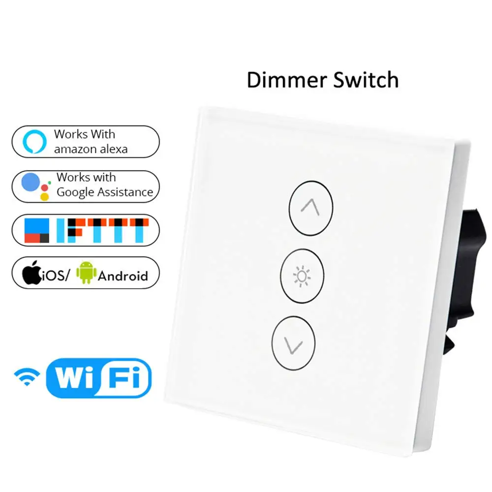 SUPLO Wifi Smart Wall Touch Light Dimmer Switch EU Standard APP Remote Control Works with Amazon Alexa and Google Home от AliExpress WW