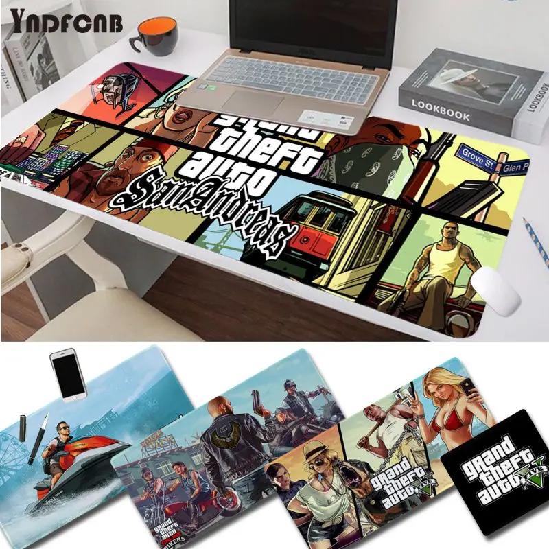 

YNDFCNB Grand Theft Auto GTA Silicone large/small Pad to Mouse pad Game Size for Cs Go LOL Game Player PC Computer Laptop