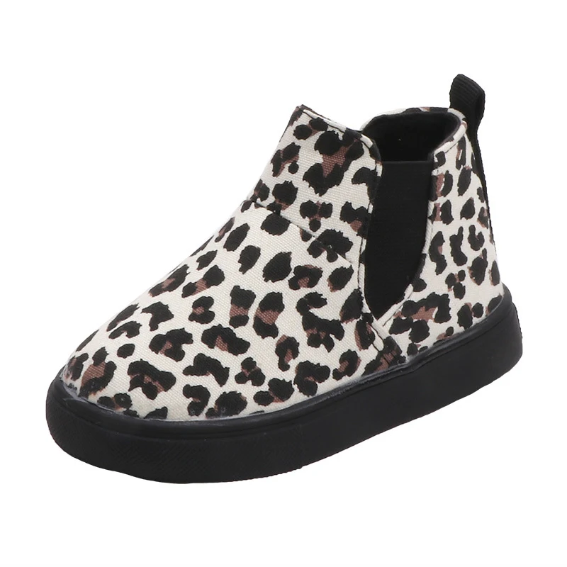 New Kids Shoes Girls Leopard Canvas Plush Boots Children Boys Warm Toddler Cotton Flat Baby Trainter | Детская одежда и обувь