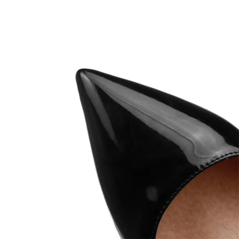 Туфли лодочки женские из лакированной кожи высокий каблук 6 см заостренный носок