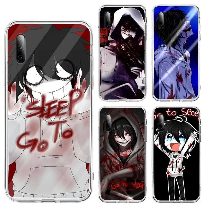 

Hot Jeff The Killer go to sleep anime Phone Case For Samsung S20 S21 Note20 A71 A30s A52 Plus Ultra lite Nax Fundas Cover