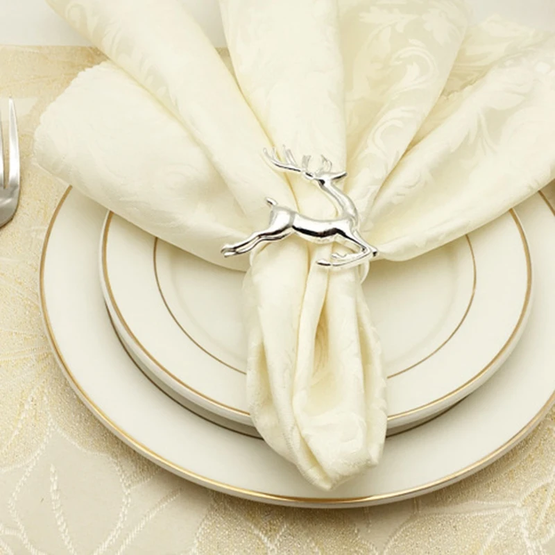 Горячая продажа рождественское кольцо для салфетки в форме оленя 12 шт/круг