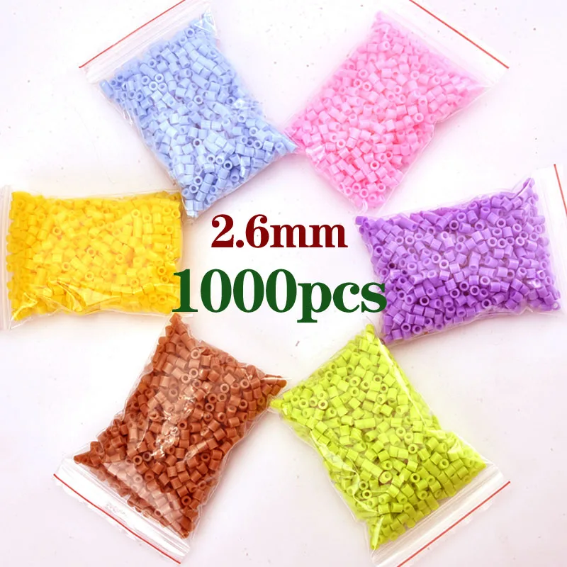 1000pcs /Bag 2.6mm Hama Beads kids toys Available Perler Iron PUPUKOU Beads Activity Fuse Beads