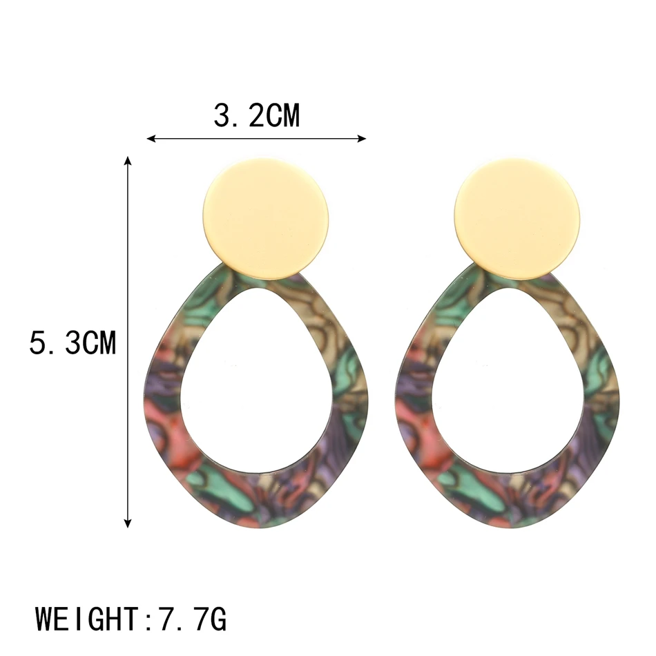 Match-Right Trendy Earrings for Women Statement/Acrylic/Geometric/Gold/Drop Earring Jewelry oorbellen brincos SP599 | Украшения и