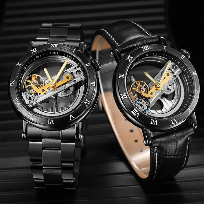 Автоматические механические мужские наручные часы FORSINING военные спортивные