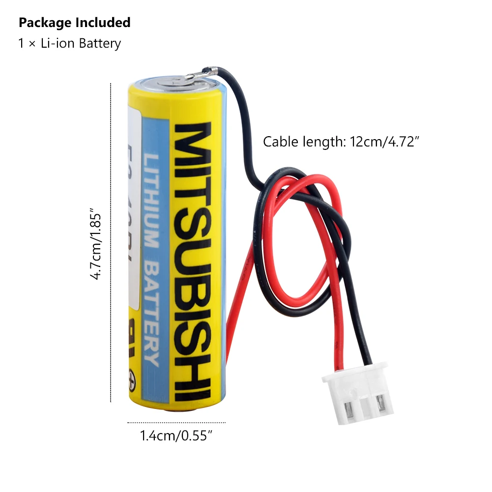 Новый 3 6 v 1800 мА/ч F2 40bl Батарея с вилкой для станка ЧПУ Mitsubishi F1 FX FX1 FX2 Plc контроллер