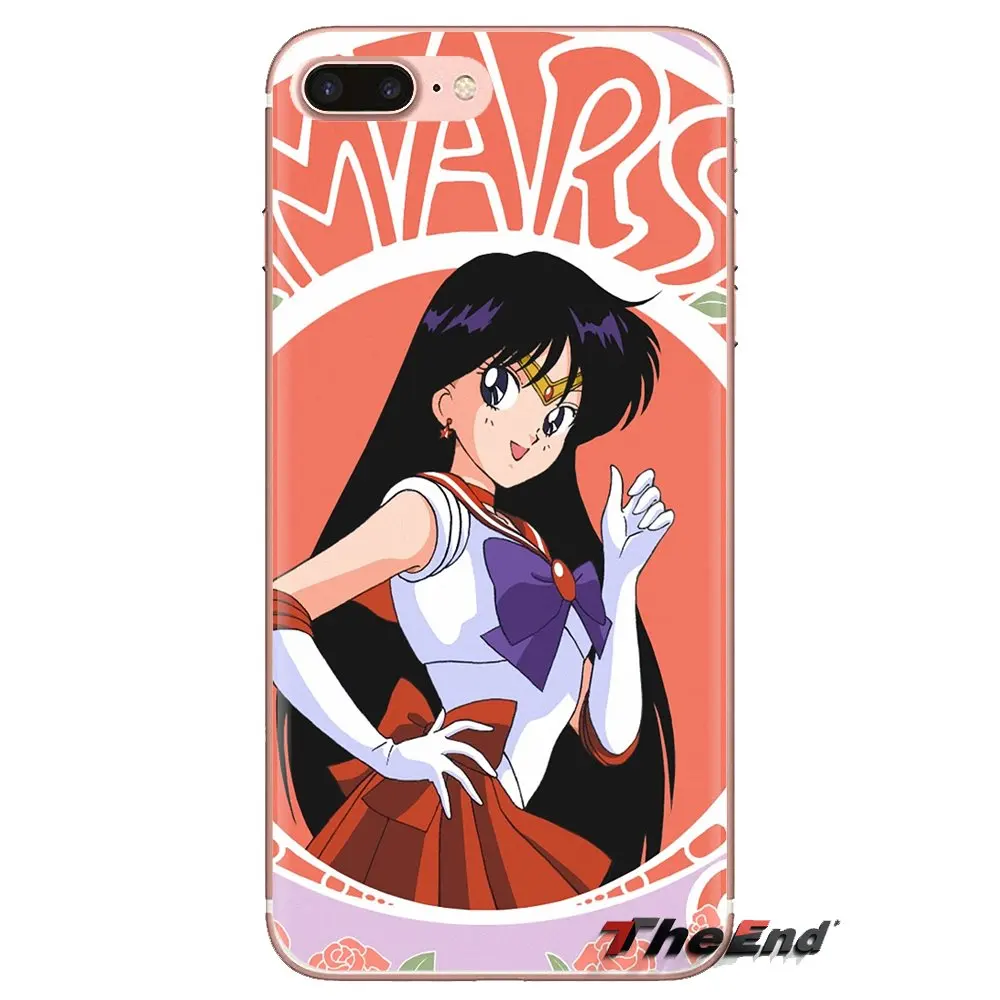 For iPod Touch Apple iPhone 4 4S 5 5S SE 5C 6 6S 7 8 X XR XS Plus MAX Transparent Soft Shell Covers Sailor moon Mars |