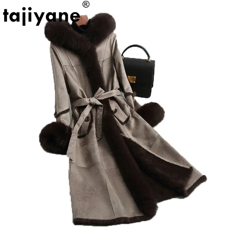 

Женское пальто из натурального меха, с воротником из 2020 лисьего меха, в Корейском стиле, винтажное пальто из кроличьего меха, ZT1218, для осени и...