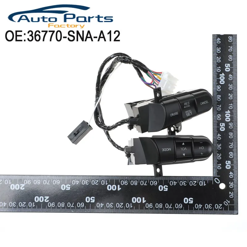 

New Steering Wheel Audio Control Switch Cruise Switch For Honda Civic 2006-2011 36770-SNA-A12 36770SNAA12 With Green Light