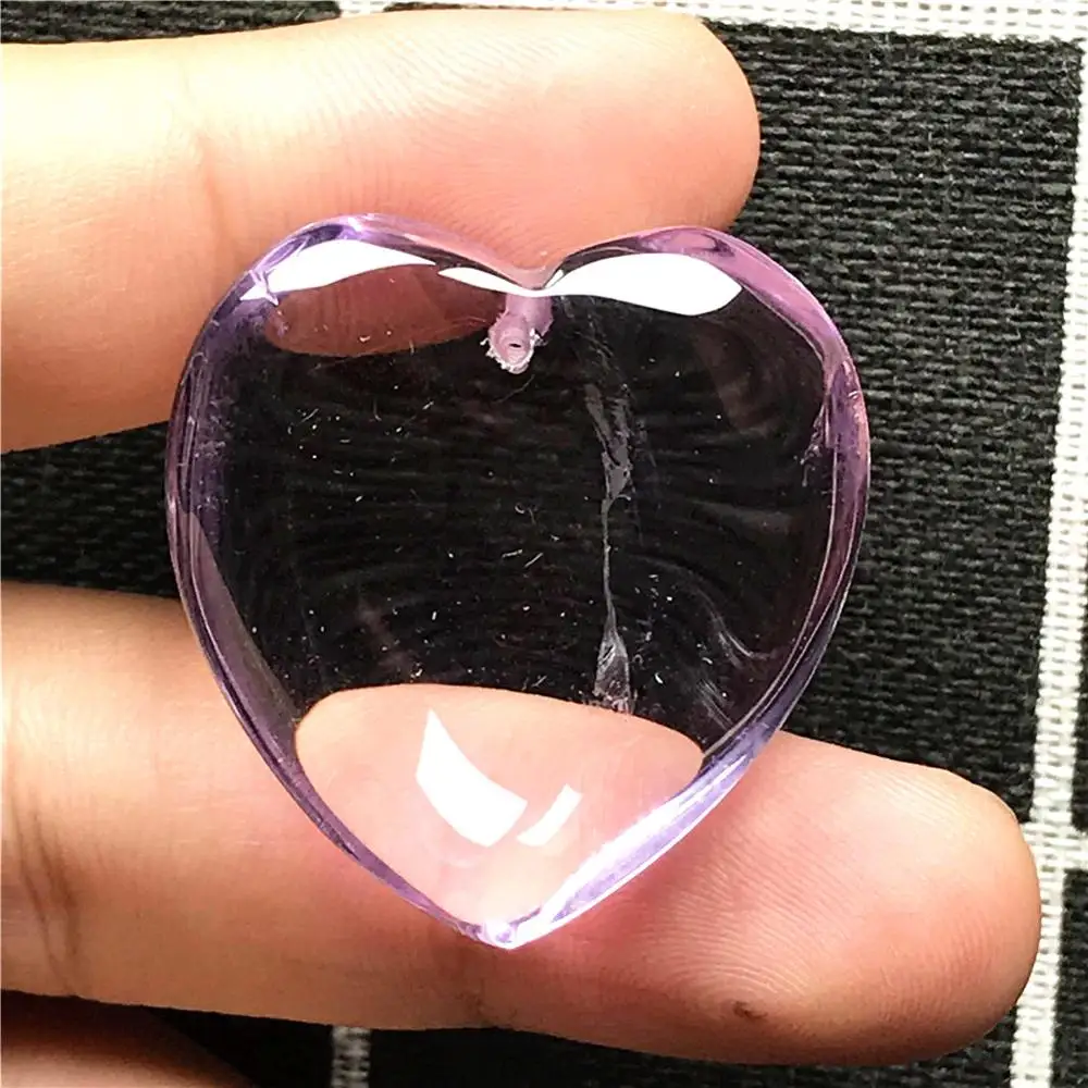 Подвеска из натурального аметиста в форме сердца для женщин и мужчин хороший