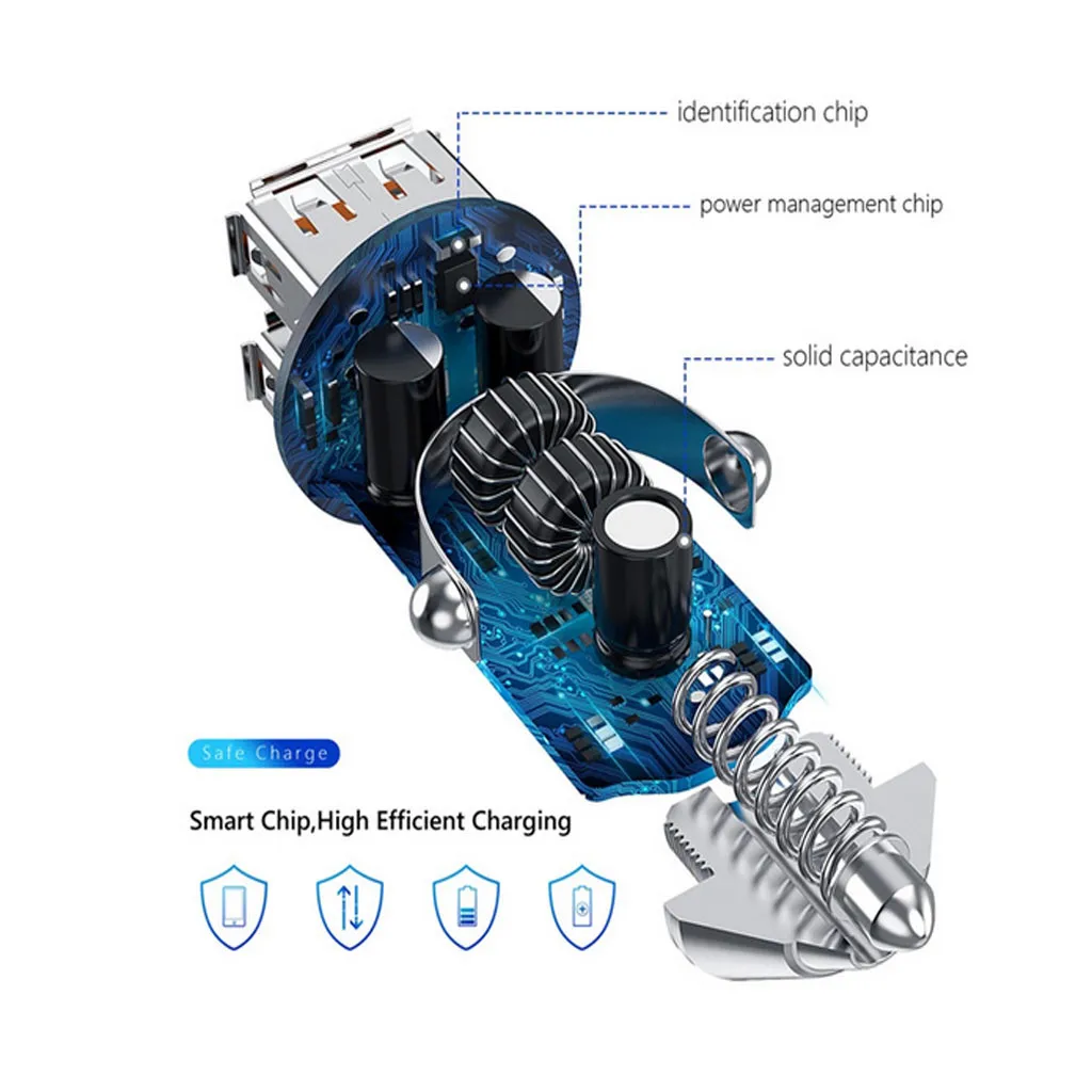 MOSUNX автомобильное зарядное устройство USB мобильный телефон двойной 4.8A выход