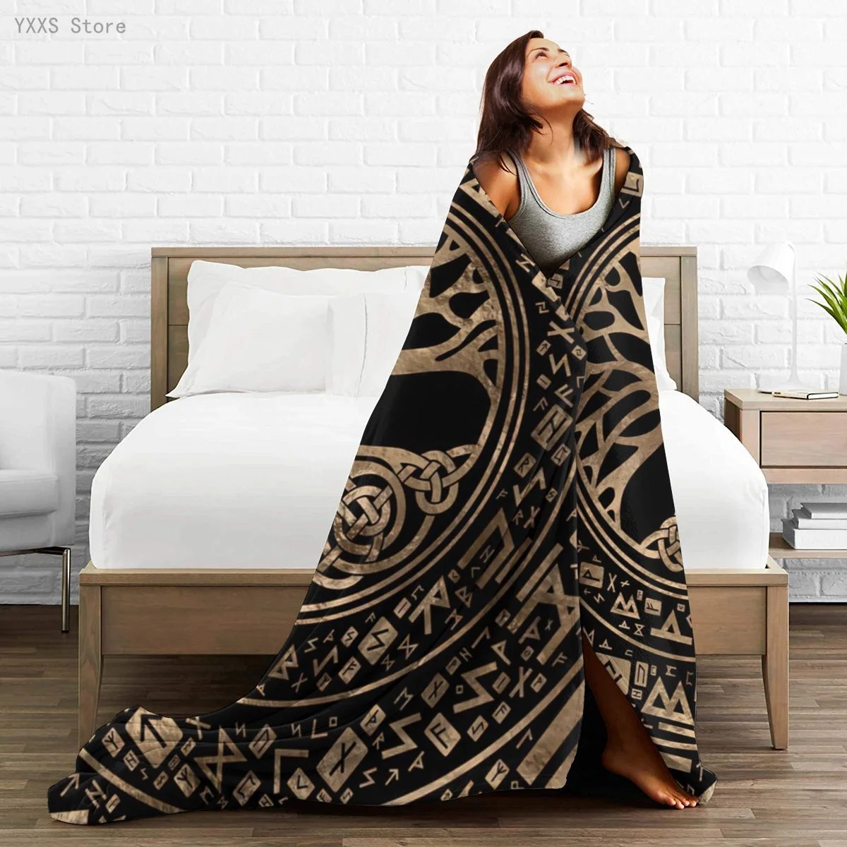 

Vikings 3D Cartoon Sherpa Blanket Warm Super Soft Flannel Office Nap Bedspread Sofa Bedding Plush Quilt Plaids 291780366