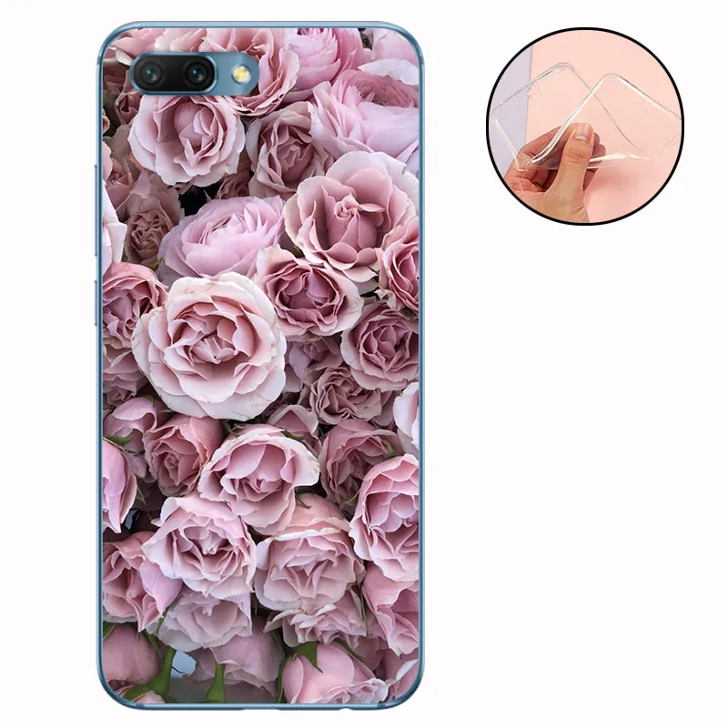 CROWNPRO Funda для huawei Honor 10 чехол s Силиконовый ТПУ для Honor10 5,8" мягкая задняя крышка прозрачный для huawei Honor 10 чехол для телефона TPU - Цвет: DSM