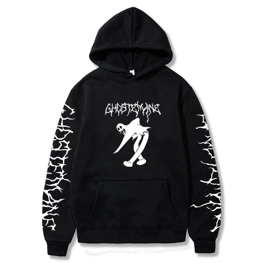 

Hooded Sweatshirt Men/womens Casual Hip Hop Hoodies Clothes Metal Rap Style Ghostemane World Tour Rock Music Logo Print