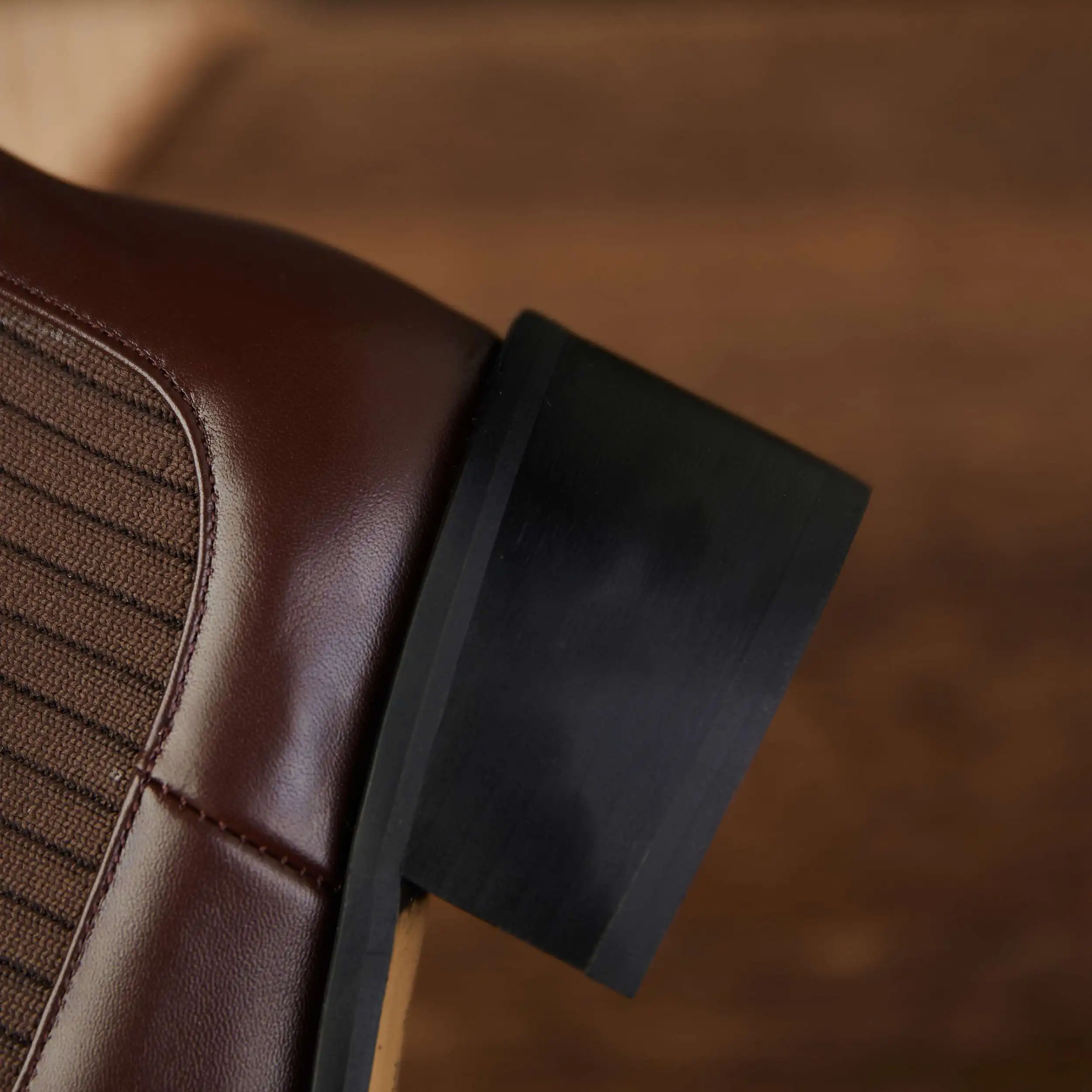 

Krazing pot large size natural leather mixed cloth modern square toe med square heel slip on pretty girls dress ankle boots L8f1