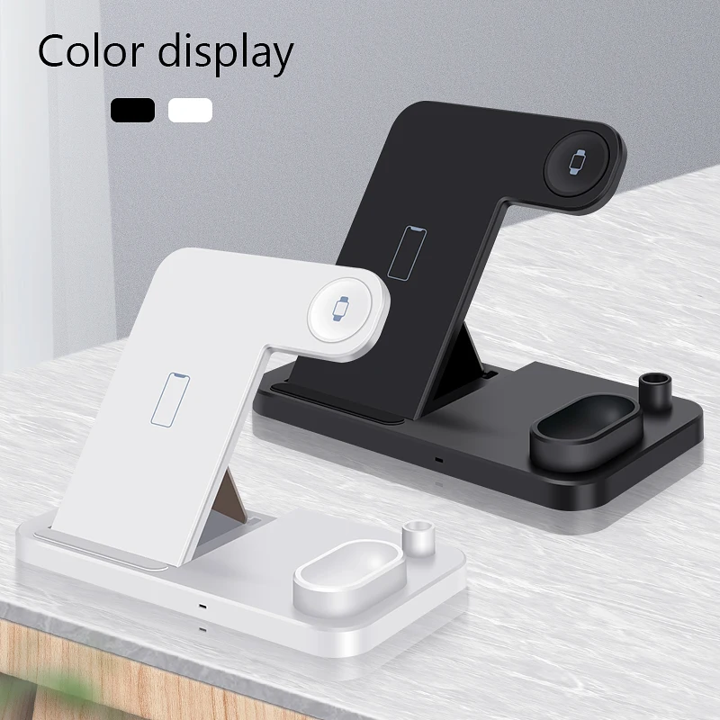 Беспроводное зарядное устройство Qi 4 в 1 быстрая зарядка 10 Вт для iPhone 11 Pro XS Max XR X Apple