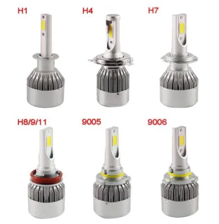 2x H7 светодиодный H11 H4 Hi/короче спереди и длиннее сзади) H1 H3 H8 HB1 HB3 HB4 HB5 PSX24W HIR2 H13 H16 H27 Автомобильные фары 3000K 4300K 6000K 8000K COB C6