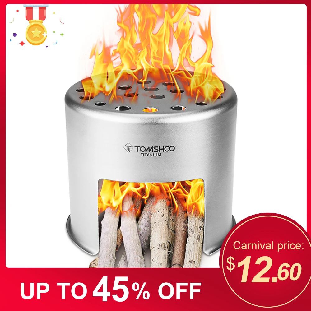 TOMSHOO туристическая деревянная плита портативная складная титановая горелка для