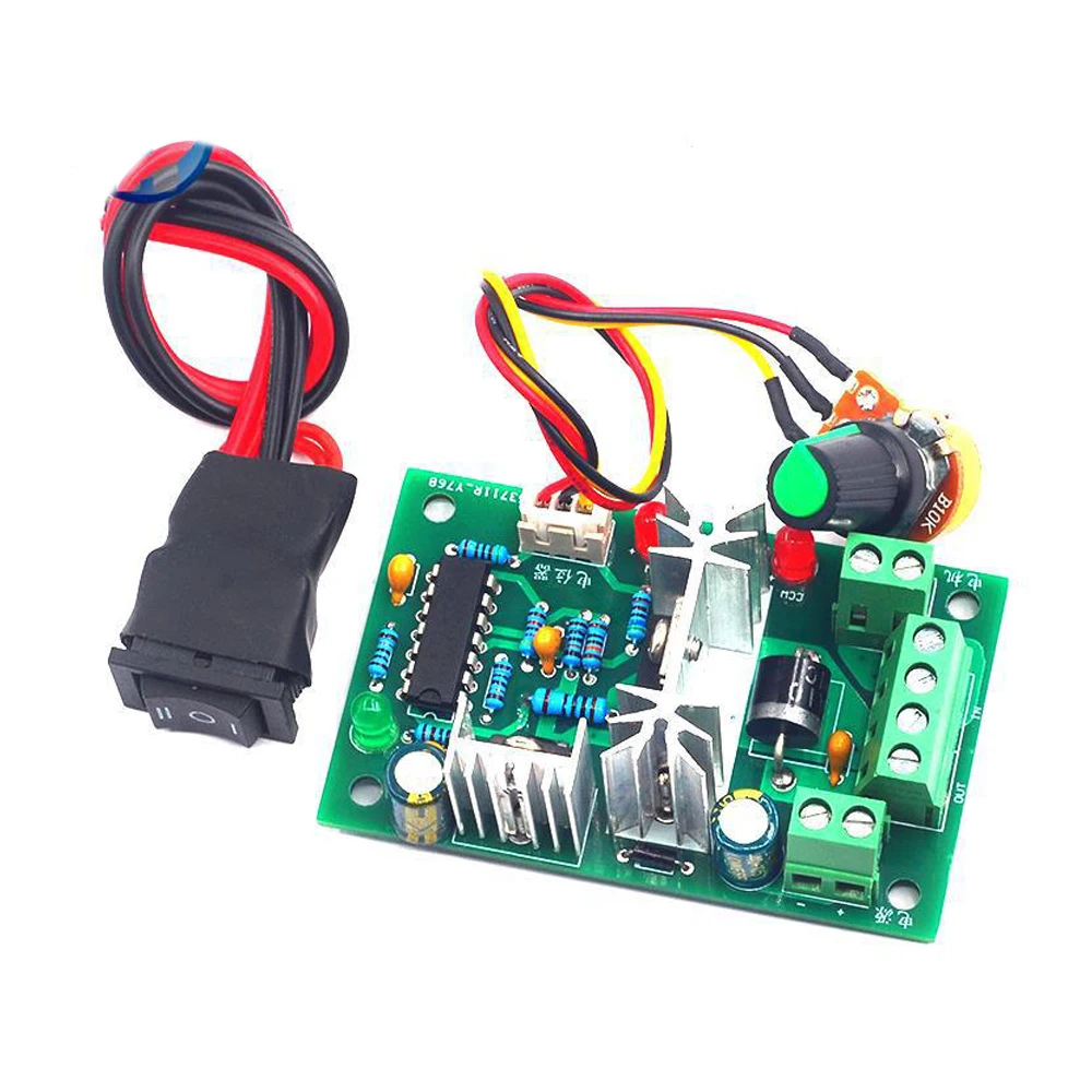 

DC 6-30V 6A Governor Motor Speed Controller Reversible PWM Control Forward/Reverse Switch Board 6V-30V Max 10A Module 12V 24V