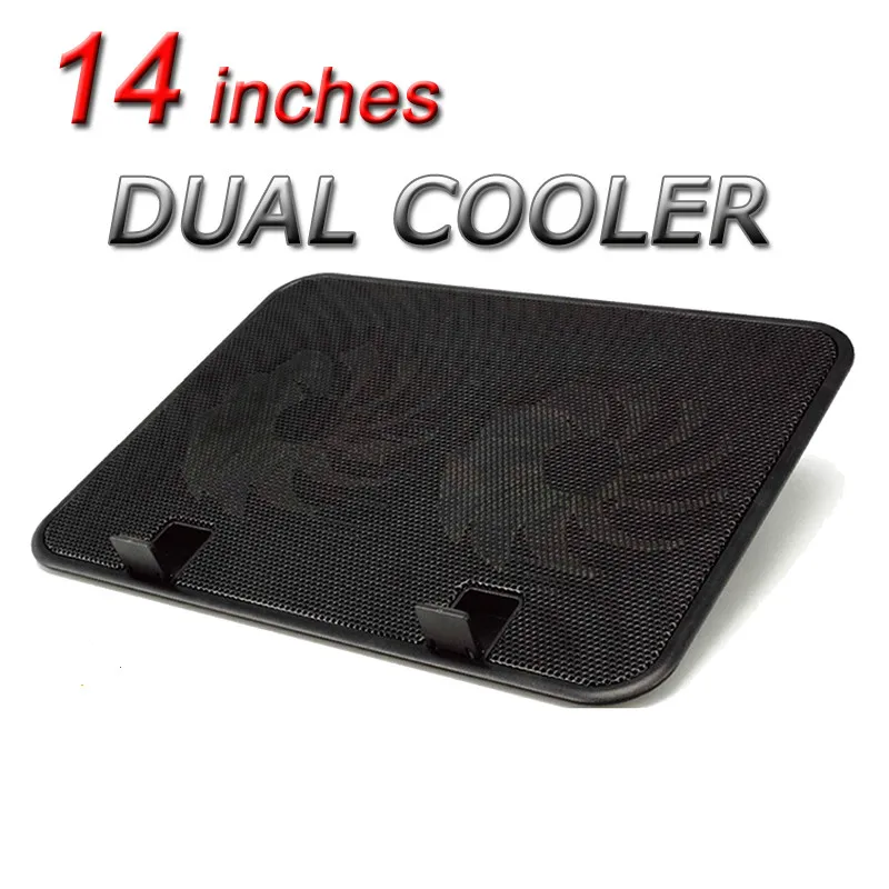 Эргономичный 14 дюймов Usb Мощность ноутбука радиатор база 2 вентилятора