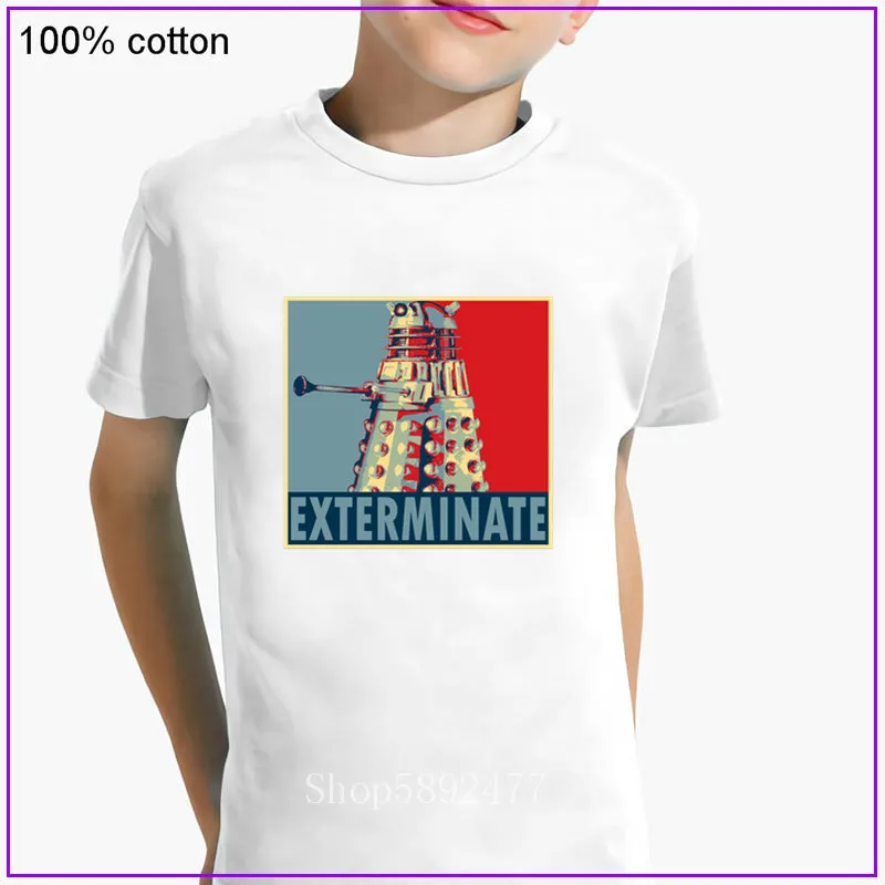 Летние повседневные футболки для детей 2020 обычные с изображением далеков и их