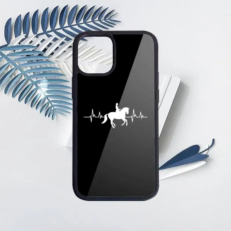 

Horse Pony Horse Heartbeat Phone Case for iPhone 11 12 pro XS MAX 8 7 6 6S Plus X 5S SE 2020 XR Hard PC