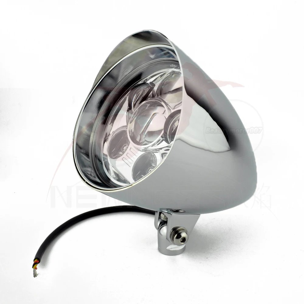 Фара мотоциклетная с алюминиевым козырьком большая фара дальнего/ближнего света
