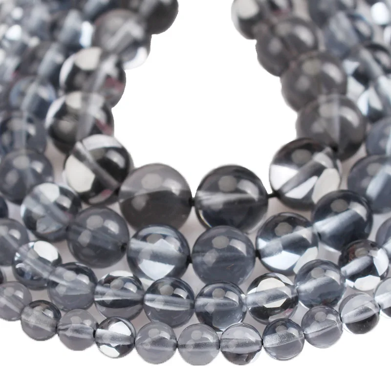 Labradorite Austria Crystal Silvery Gray Moon Stone Round Beads 6 8 10 12MM Fit Diy Handmade Jewelry Making Wholesale | Украшения и