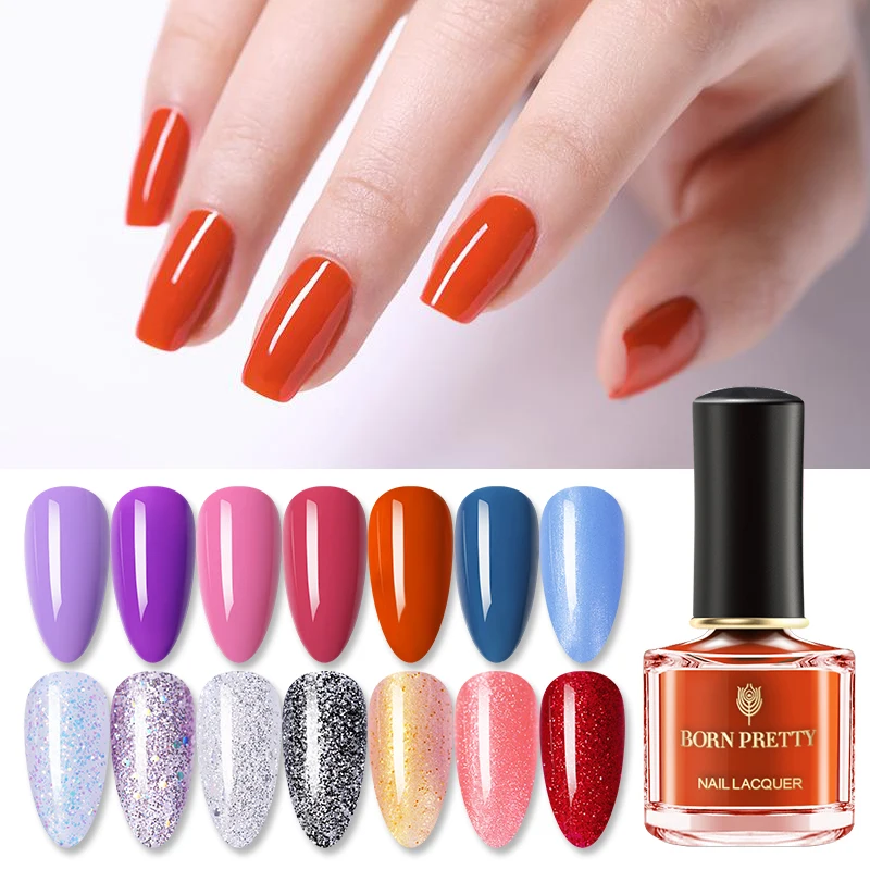

Лак для ногтей BORN PRETTY, 7 мл, цветной твердый красный фиолетовый лак для ногтей, 14 цветов, лак для дизайна ногтей