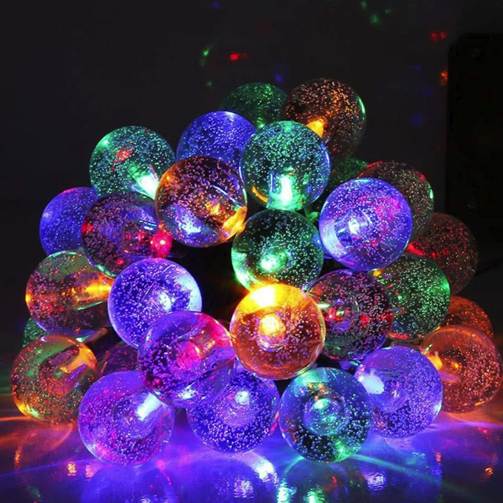 20/30LED хрустальный шар солнечный Сказочный светильник сказочный садовый пейзаж