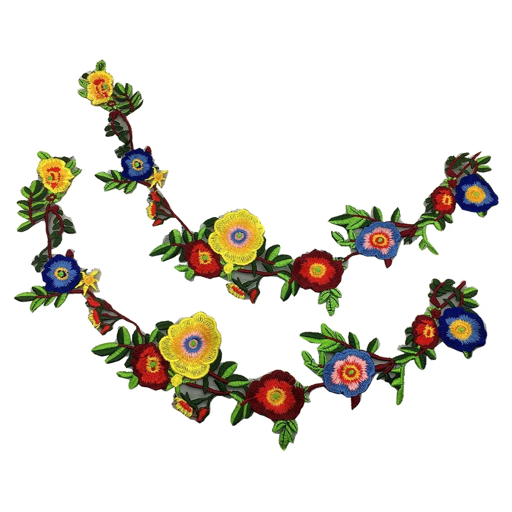 

12pc Flower Embroidery Patch Jeans Applique For Clothes Sew On Embroidered Patches Patches For Clothing Parches Bordados AC1394