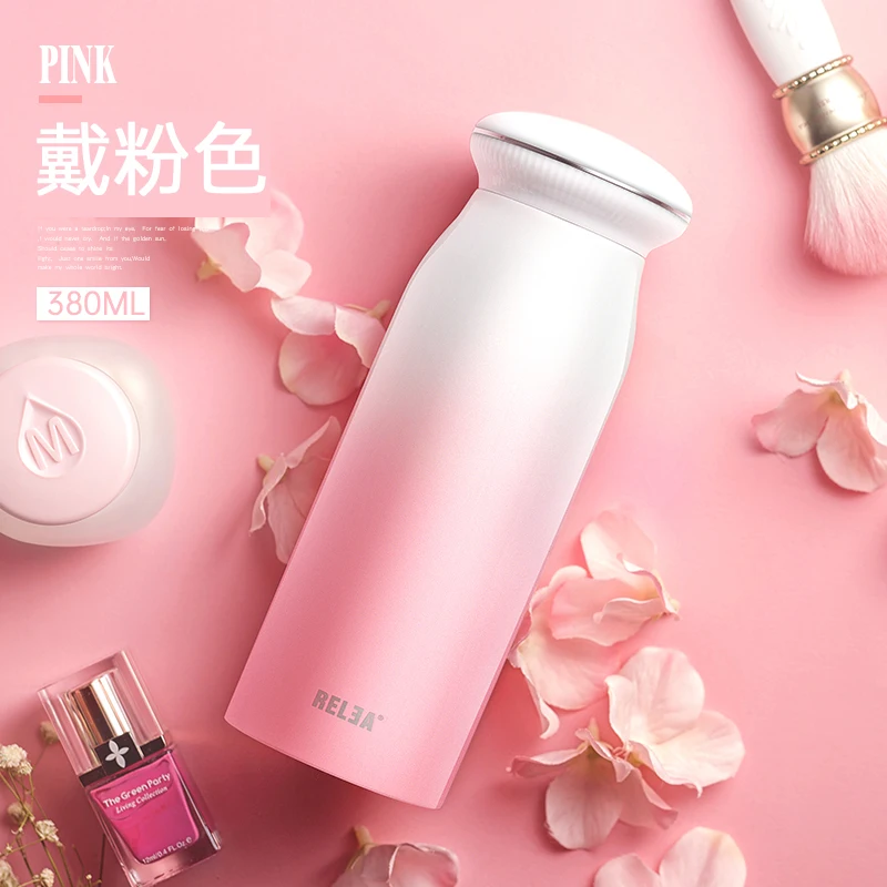 

Creative Water Bottles Bulk Vacuum Flasks Stainless Steel Mug Cute Classic Botella Aluminio Agua Fashion Insulated Mug BD50TT